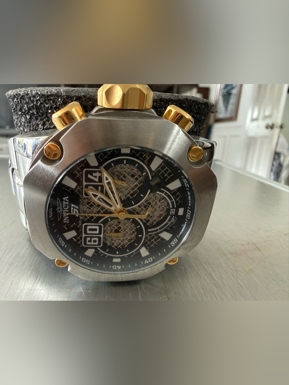 Invicta Black and Gold Two-Tone Chronograph Watch 51mm - Picture 4 of 6
